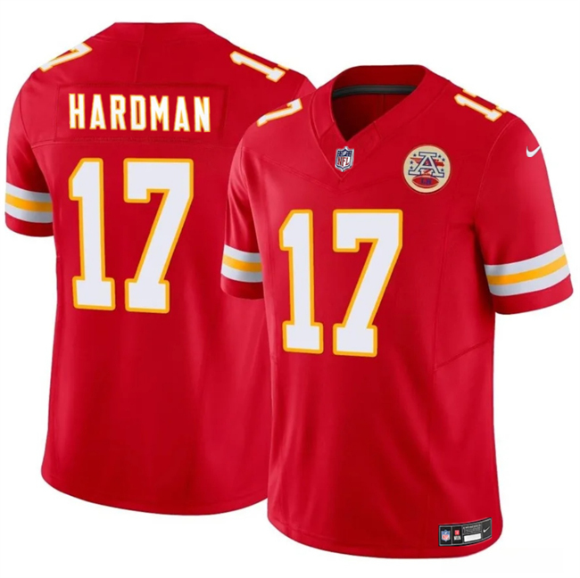 Men??s Kansas City Chiefs #17 Mecole Hardman Red 2024 F.U.S.E. Vapor Untouchable Limited Football Stitched Jersey